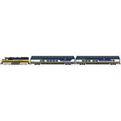 Bachmann 783 - HO Scale - McKinley Explorer Passenger Train Set - Standard DC - Alaska GP40, 2 Ultra Dome Cars, 63 x 45" E-Z Track(R) Oval, Power Supply