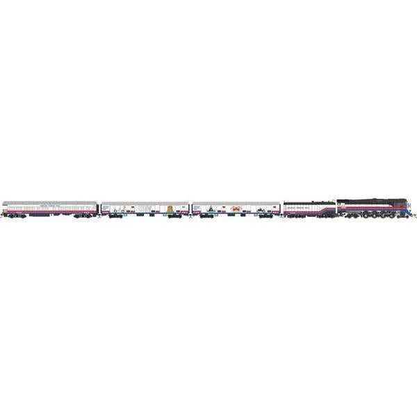 Bachmann 789 - HO Scale - American Freedom Train Starter Train Set - Standard DC - GS-4 4-8-4, 3 Cars, 81 x 45" E-Z Track(R) Oval, Power Pack