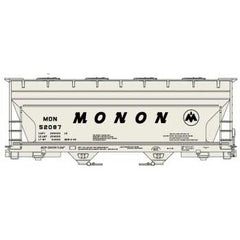 AccuRail 81511 - HO ACF 2-Bay Covered Hopper - Kit -- Monon #52087 (gray, black)