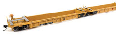 Walthers Mainline 910-55672 - Thrall 5-Unit Rebuilt 40' Well Car - Ready to Run -- TTX DTTX #748195 - large red TTX logo