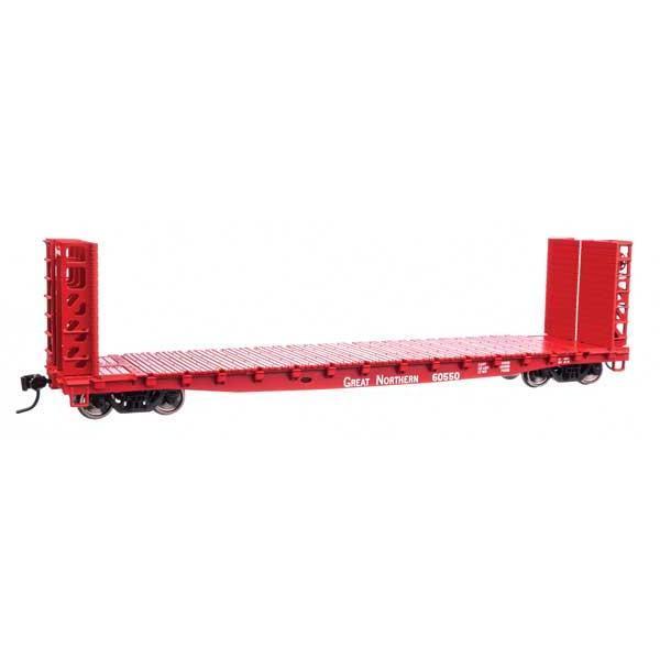Walthers Mainline 910-5929 - HO 53' GSC Bulkhead Flatcar - Ready to Run - Great Northern #60550