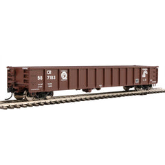 Walthers Mainline 910-6266 - HO 53' Railgon Gondola - Ready To Run -- Conrail #587183 (Boxcar Red, white, Quality Logo)