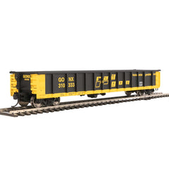 Walthers Mainline 9106279- HO 53' Railgon Gondola - Ready To Run -- Railgon GONX #310333 (as-built; black, yellow)