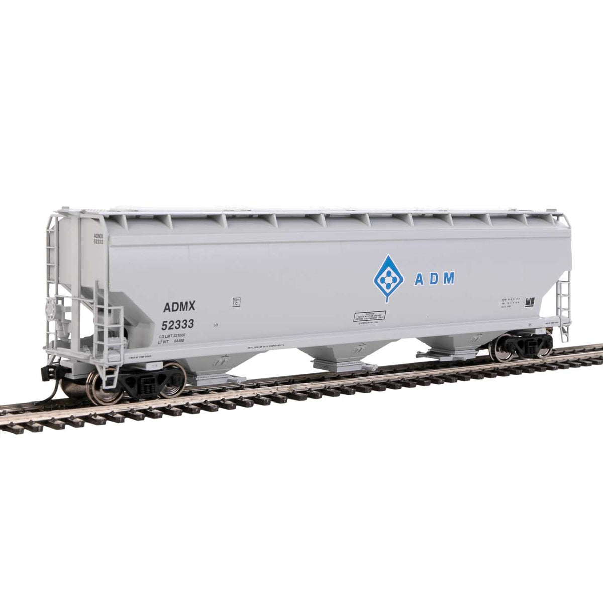 Walthers Mainline 910-7715 - HO 60' NSC 5150 3-Bay Covered Hopper - Ready to Run -- Archer-Daniels-Midland ADMX #52333