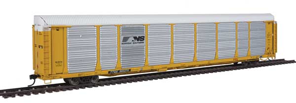 Walthers - HO scale - 89' Thrall Bi-Level Auto Carrier - Ready To Run -- Norfolk Southern Rack #28236, TTGX Flatcar #990270