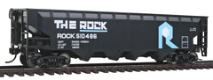 Walthers Trainline 931-1423 - HO Offset Hopper - Ready to Run -- Rock Island (black, blue, white)