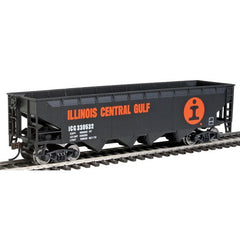 Walthers Trainline 931-1426 - HO Offset Hopper - Ready to Run -- Illinois Central (orange, black, white; Large Logo)