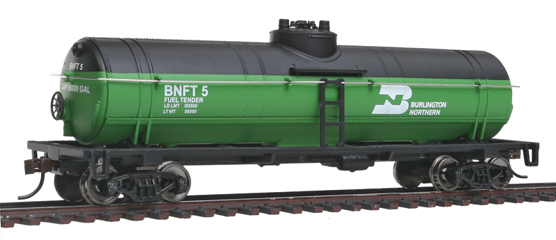 Walthers Trainline 931-1440 - HO 	Tank Car - Ready To Run -- Burlington Northern (Cascade Green, black, white)