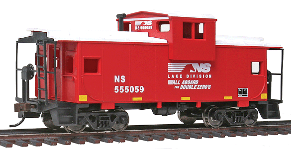 Walthers Trainline 931-1527 - HO Wide-Vision Caboose - Ready to Run -- Norfolk Southern (red, white)