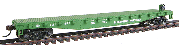Walthers Trainline 931-1601 - HO Flatcar - Ready to Run -- Burlington Northern