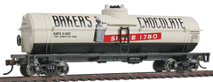 Walthers Trainline 931-1615 - HO 40' Tank Car - Ready to Run -- Baker's Chocolate GATX #31057 (white, black, red)