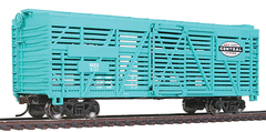 Walthers Trainline 931-1687 - HO 40' Stock Car - Ready to Run -- New York Central (Jade Green, System Logo)