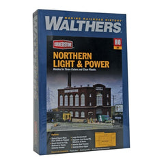 Walthers 933-2923 - HO Northern Light and Power Powerhouse -- Kit - 12-3/4 x 6-1/2 x 7" 31.8 x 16.2 x 17.5cm