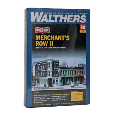 Walthers 933-3029 - HO Scale 	Merchant's Row II -- Kit - 10 x 5" 25.4 x 12.7cm