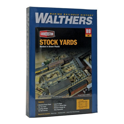 Walthers 933-3047 - HO Scale 	Stock Yards - 2 Pens -- Kit - 9 x 7" 22.9 x 17.8cm