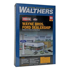 Walthers 933-3483 - HO - Wayne Bros. Ford Dealership -- Kit - 8-7/8 x 12-1/8 x 3-7/8" 22.5 x 30 x 9.8cm