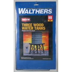 Walthers 933-3507 - Wooden Water Tank pkg(3) -- Kit - Each: 4 x 2-3/8" 10.1 x 6cm
