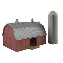 Walthers 933-3892 - N Scale Meadowhead Barn and Silo -- Kit