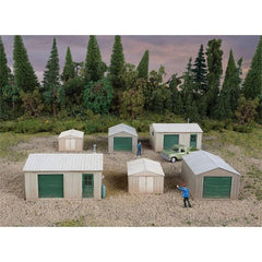 Walthers 933- 4123 - HO Scale - Metal Yard Sheds - Kit