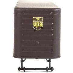 SceneMaster 949-2428 - HO 	35' Fluted-Side Trailer 2-Pack - Assembled -- United Parcel Service (1950s-1960s; brown, gold; Bowtie Logo)