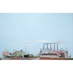Walthers 949-713 - HO Scale - 	Background Scene 24 x 36" 60 x 90cm - Instant Horizons(TM) -- The Docks