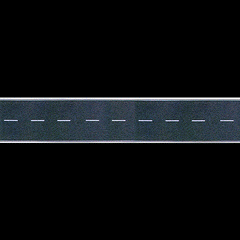 Busch 9710 - HO Scale - Flexible Self Adhesive 2-Lane Paved Highway -- Straight (white markings) 48" 120cm