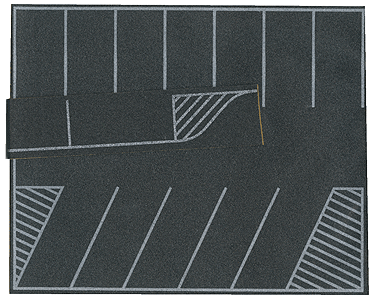 Busch 9713 - HO Scale - Parking Lot - 7.5" x 6.33" 20 x 16 cm