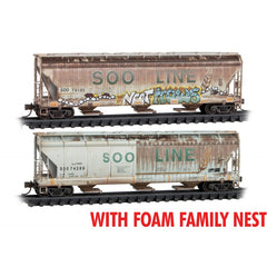 Micro Trains  993 05 047 - N Scale - Soo Line Weathered 2-Pack FOAM - Rel. 4/23 - Weathered