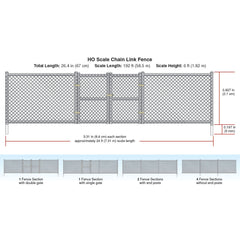 Woodland Scenics A2983  - Chain Link Fence - HO Scale