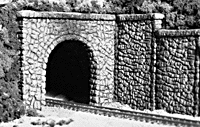 Woodland Scenics C1155 - N Scale - 2 Random Stone Single Track Tunnel Portal