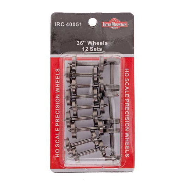 Intermountain 40056 - 	HO Scale - BULK 100 pcs All Brass Insulated Wheel Sets pkg(100) -- 36"