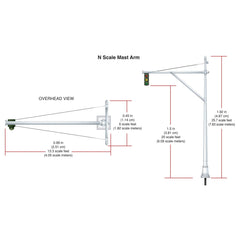 Woodland Scenics - JP5637 - Just Plug(TM) - Mast Arm Traffic Lights - N Scale