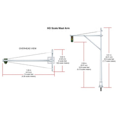 Woodland Scenics - JP5653 - Just Plug(TM) - Mast Arm Traffic Lights - HO Scale
