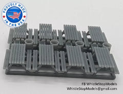 WSM N1024 - N Scale 3 N Scale Picnic Table and Grills