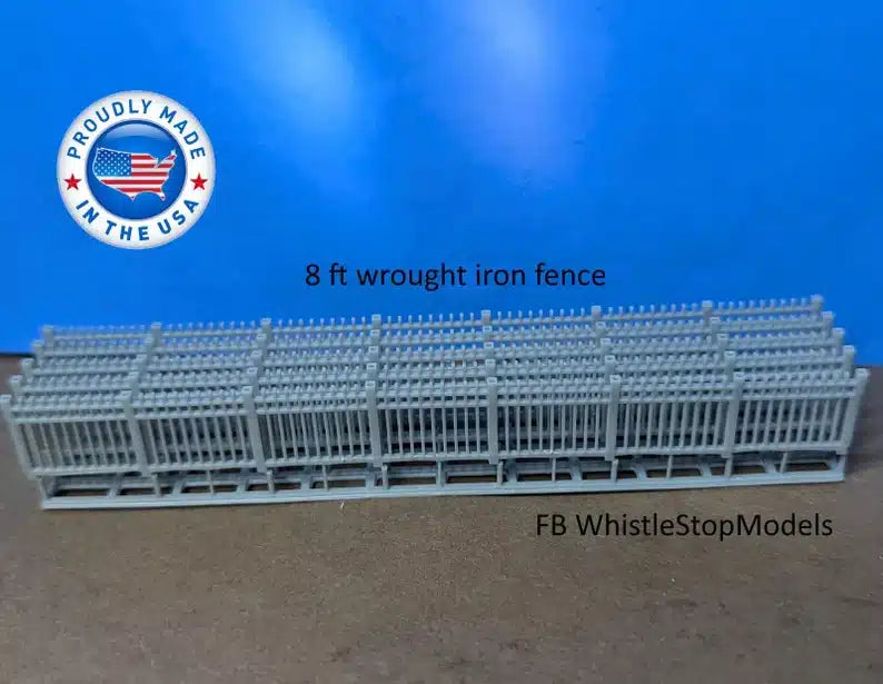 WSM N2004 - N Scale - 8ft Wrought Iron fence