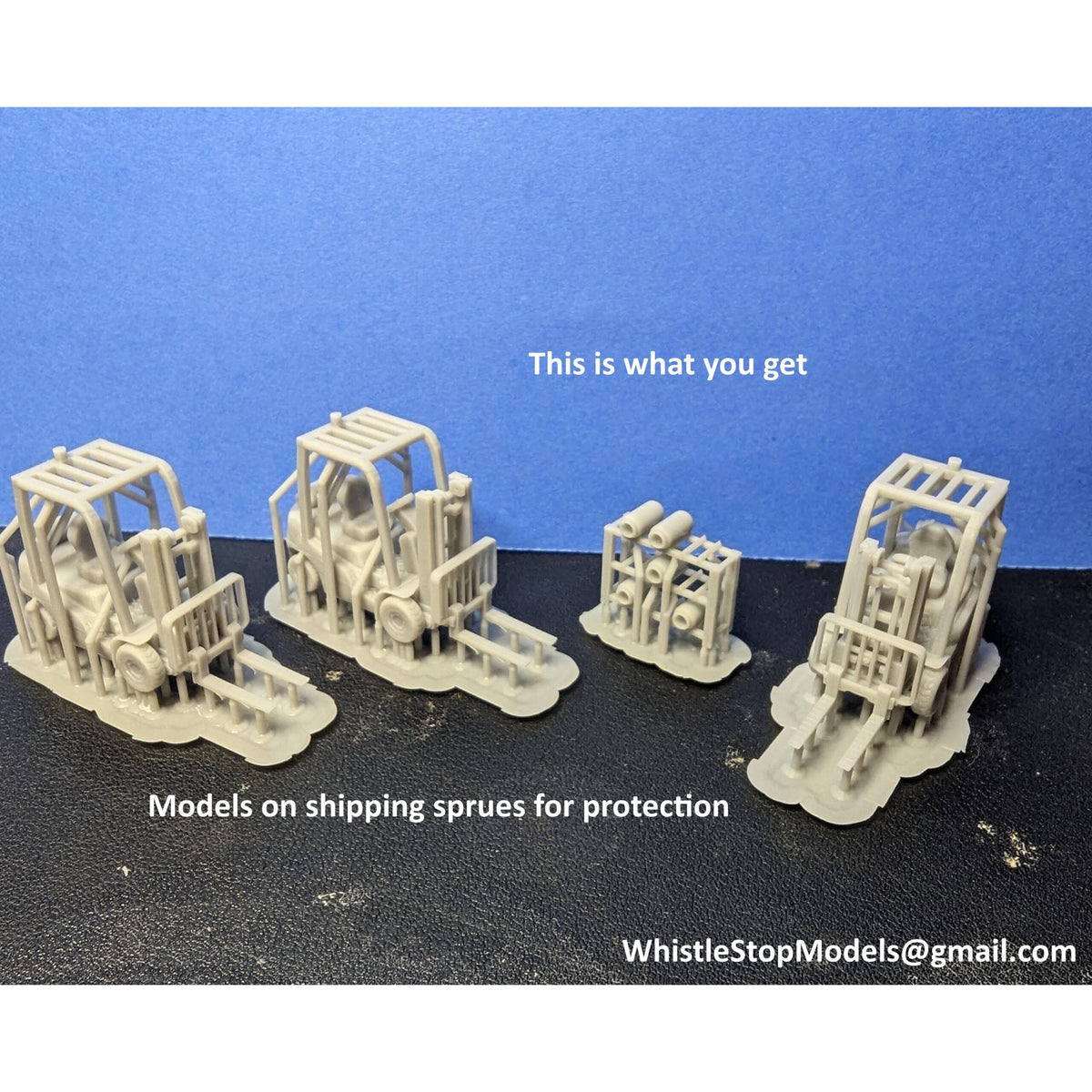 WSM HO3016 - HO Scale - Forklift Fork truck set of 3