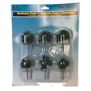 Rock Island Hobby RIH024100 - 6 Deciduous Trees with bendable branches