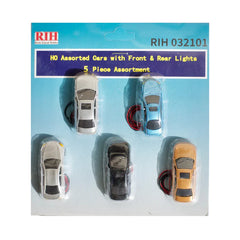 RIH032101 - HO Automobiles 5pc Assorted Front and rear Lights