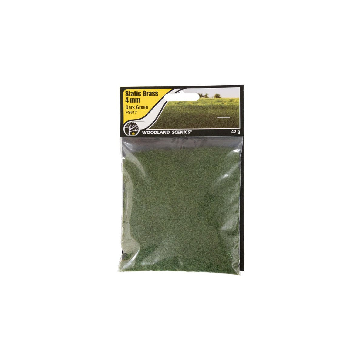 Woodland Scenics FS617 -- 4mm Static Grass Dark Green