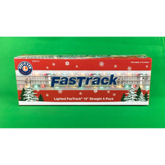 Lionel 5010 - O Gauge - FasTrack(TM) Lighted Track w/Roadbed - 3-Rail - Straight 10" 24.5cm 4Pk