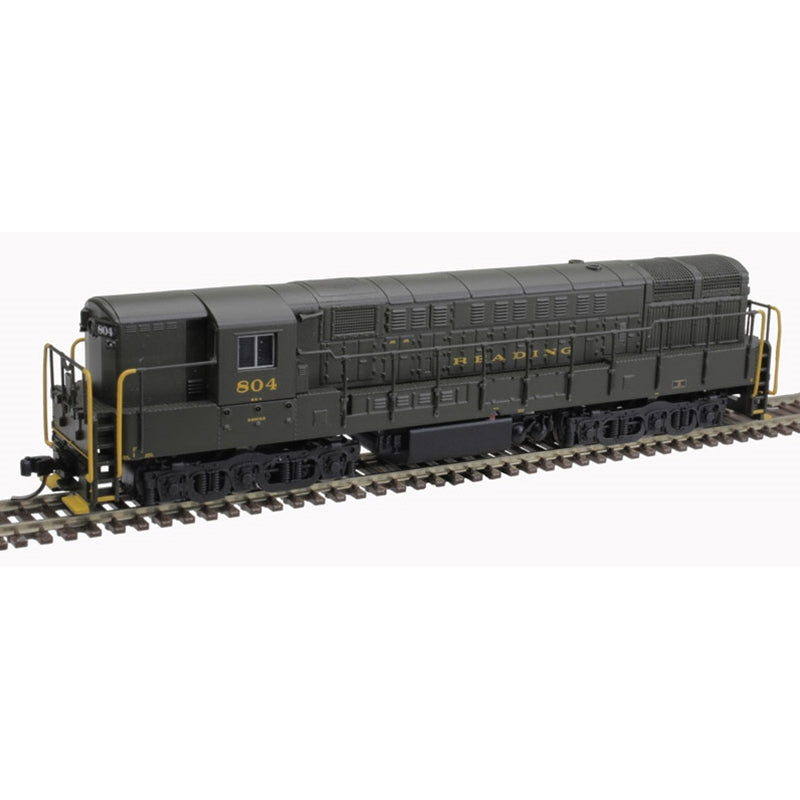 Atlas 40 005 389 - N scale - FM H-24-66 Phase 1B Trainmaster - Standard DC -- Reading #803 (green, gold)