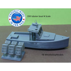 WSM HO1008 - HO Scale - Lobster boat and traps