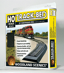 Woodland Scenics ST1474 - Track-Bed Roadbed Material -- Continuous Roll - 24' 7.3m - HO Scale