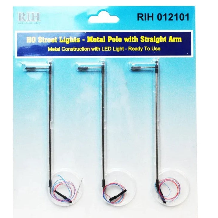 RIH012101 - HO Street Light with vertical pole and single arm