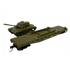 RIH032164 - HO US Army Flat Car with Tank