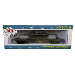 RIH032164 - HO US Army Flat Car with Tank