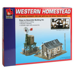 Life-Like 1338 - HO Scale 	Western Homestead -- Kit - 7-3/4 x 5-1/2" 19.7 x 14cm