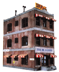 Life-Like 1339 - HO Scale 	Belvedere Downtown Hotel -- Kit - 5-1/2 x 2-1/2" 14 x 6.4cm