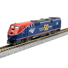 Kato 176-6037-DCC - Amtrak #108 (Phase VI, blue, red, white, 50th Anniversary Logo)