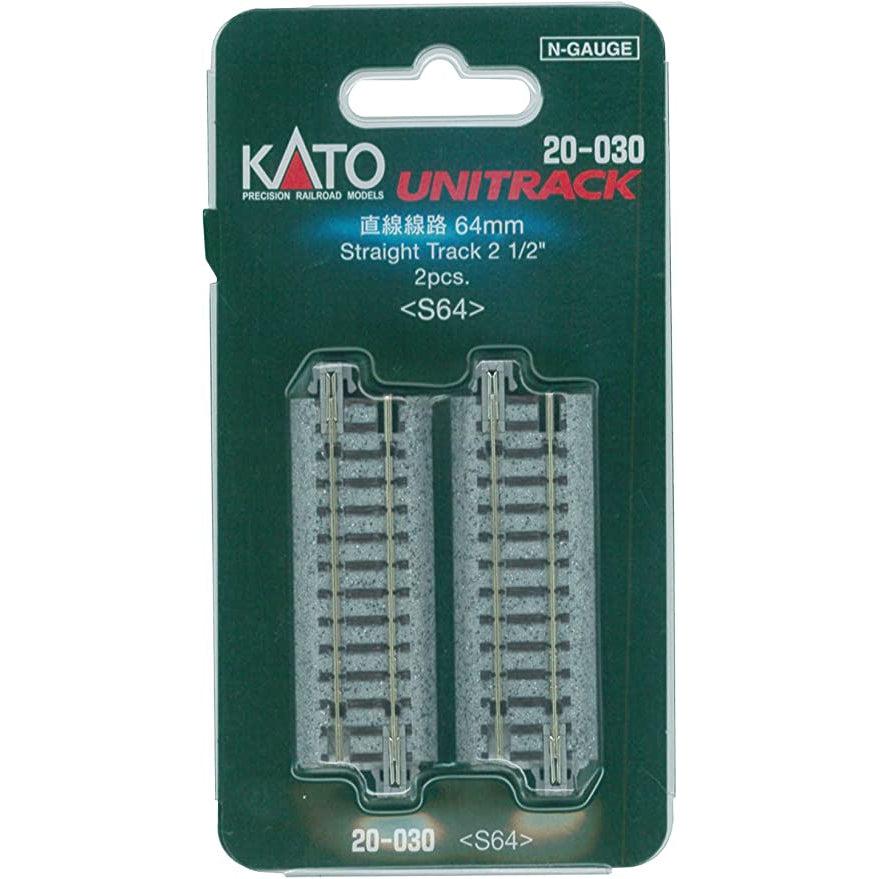 Kato 20-030  64mm (2 1/2") Straight Track [2 pcs]  N Scale